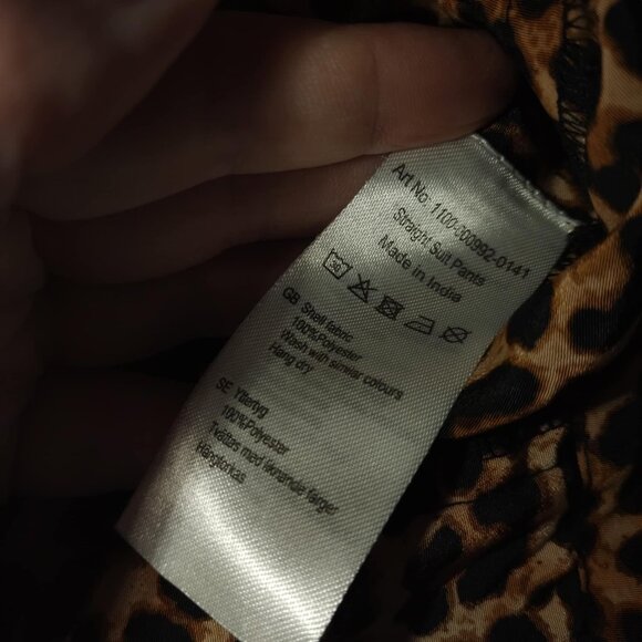 NA-KD Women's Size 38Leopard Print High-Waisted Statement Y2K revival glam Pants - Picture 8 of 9